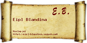 Eipl Blandina névjegykártya